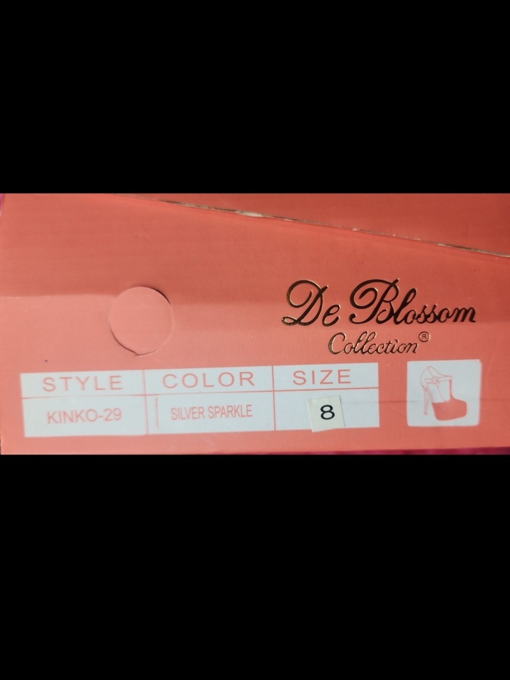 De Blossom Collection Silver Sparkle Pumps